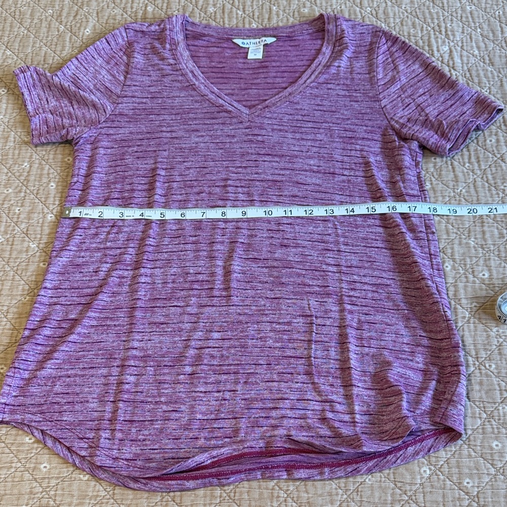 Athleta Pink and Purple Short Sleeve Tees - Picture 4 of 8